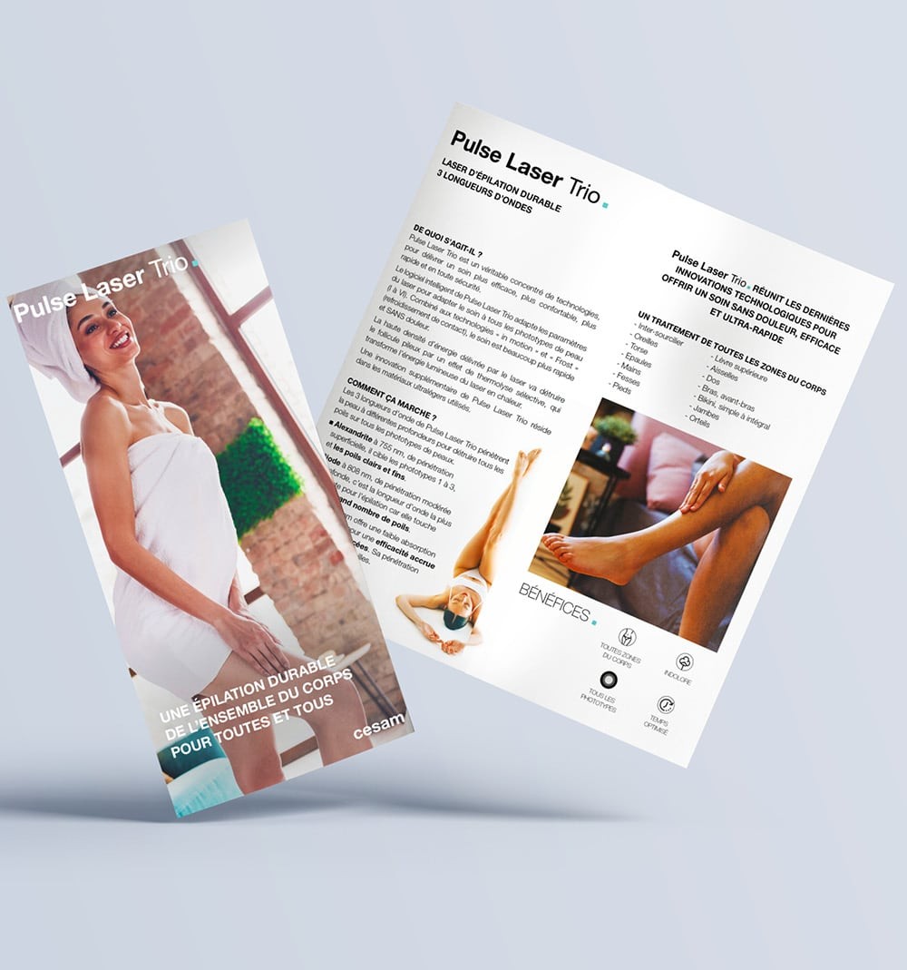 Dépliants Pulse Laser Trio Din Long (x100)